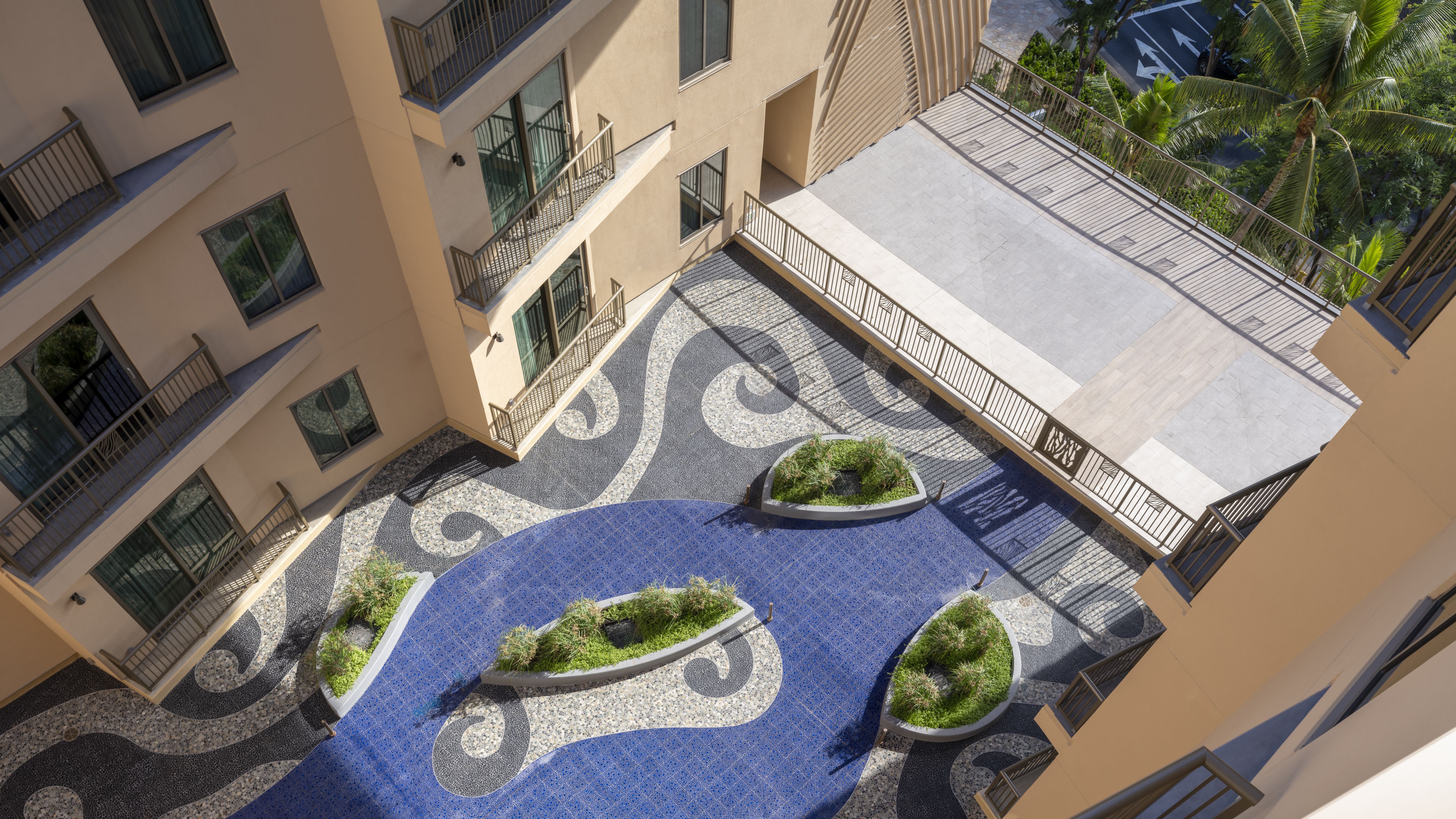 Courtyard, Aerial View